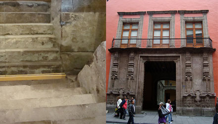 Escalinata Templo Tezcatlipoca en Palacio Arzobispal