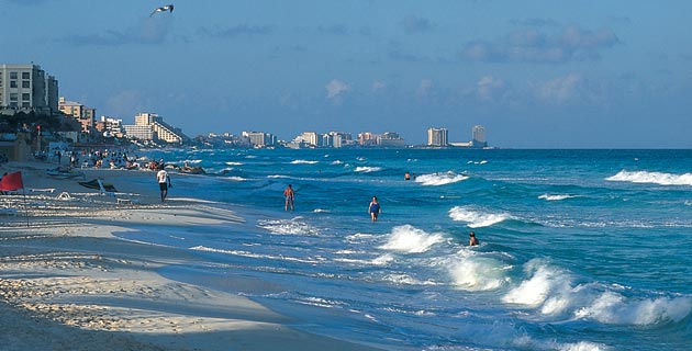 Playa en Cancún.