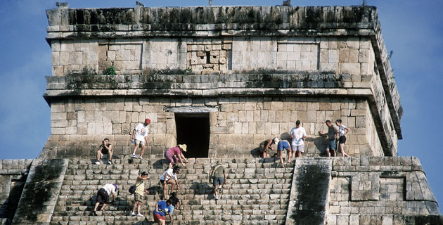 Detalle de la pirámide de Kukulkán.