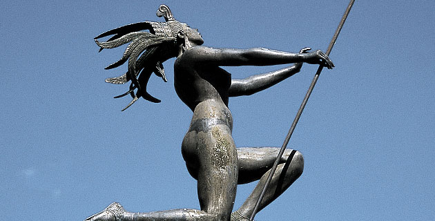 Estatua de Ixtapancihuatl en Ixtapan de la Sal.