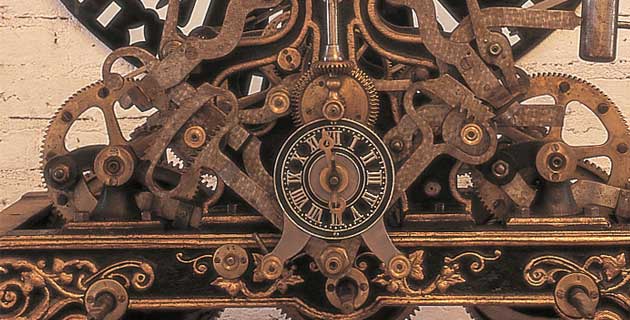 Reloj exhibido en el Museo Alberto Olvera Hernández, Zacatlán, Puebla. / Foto: María de Lourdes Alonso