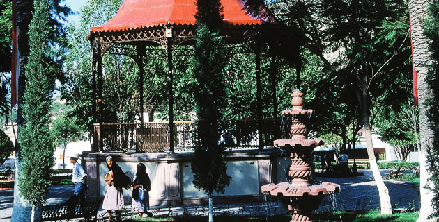 El quiosco de la plaza central, mudo testigo de la época del Porfiriato en Tula. / Foto: Rafael Doniz