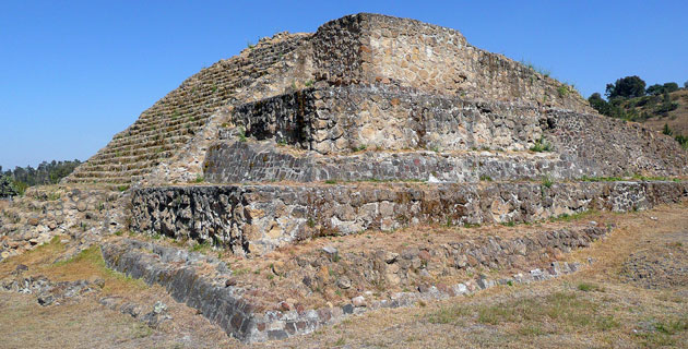 Pirámide en la zona arqueológica de Cacaxtla. / Foto: RussBowling