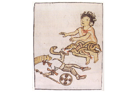 Nacimiento de Huitzilopochtli / Códice Florentino