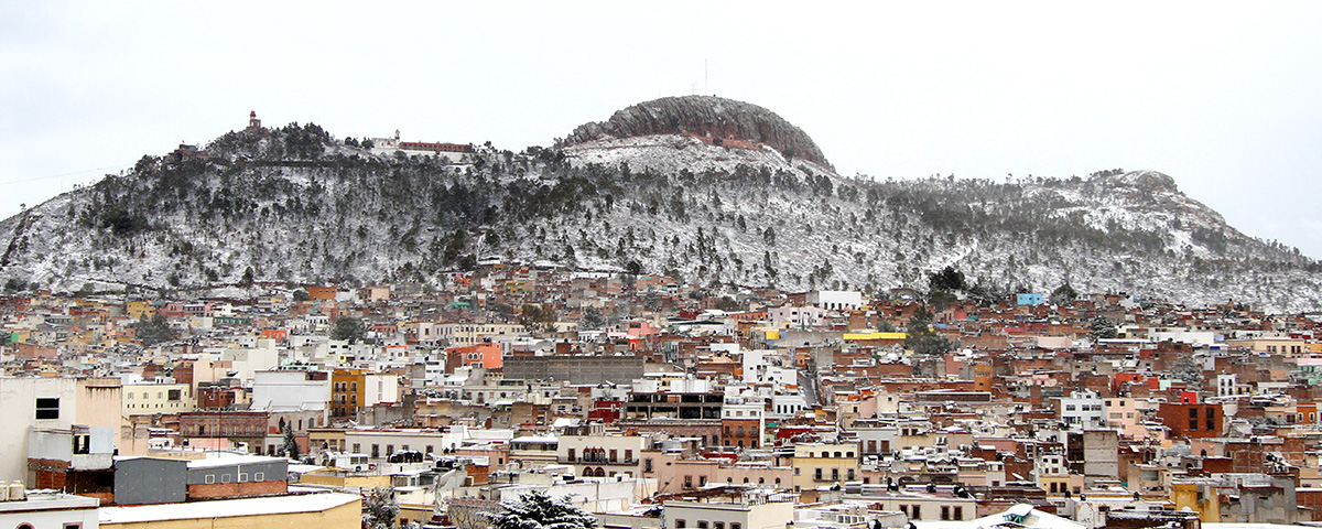 Postales de Durango y Zacatecas ¡bajo la nieve en marzo!