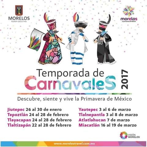 Calendario de Carnavales en Morelos 