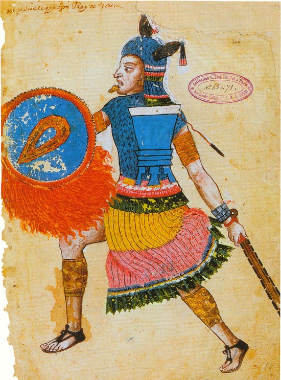 Nezahualcóyotl, soberano de Texcoco / Ilustración a color (Códice Ixtlixóchitl).