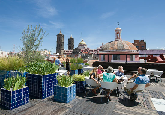 Terraza del Museo Amparo en Puebla / Marcos Ferro