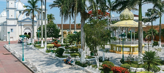Plaza principal de Tlacotalpan donde se realzan varios festejos