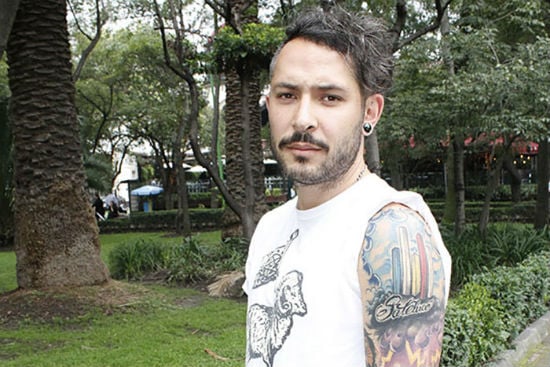 Didego Alvirez, quien se tatuó las Torres de Satélite/ Foto:  nuestromedio.mx