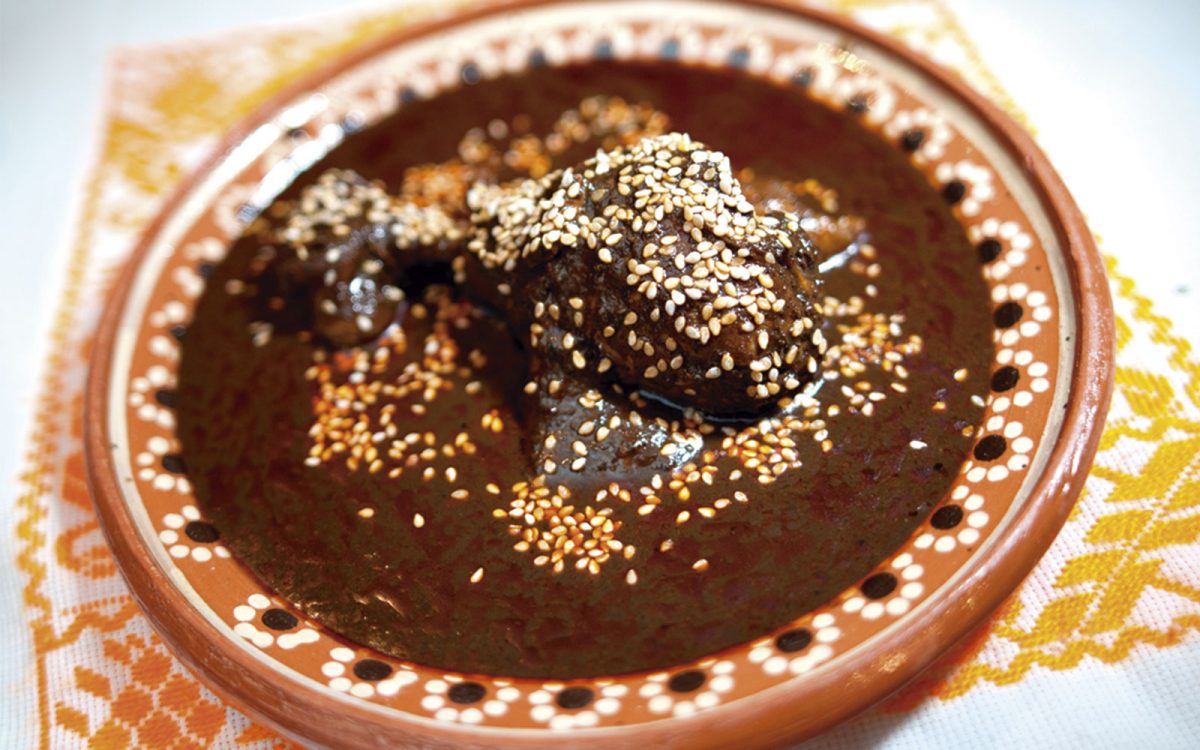 Receta de mole poblano.