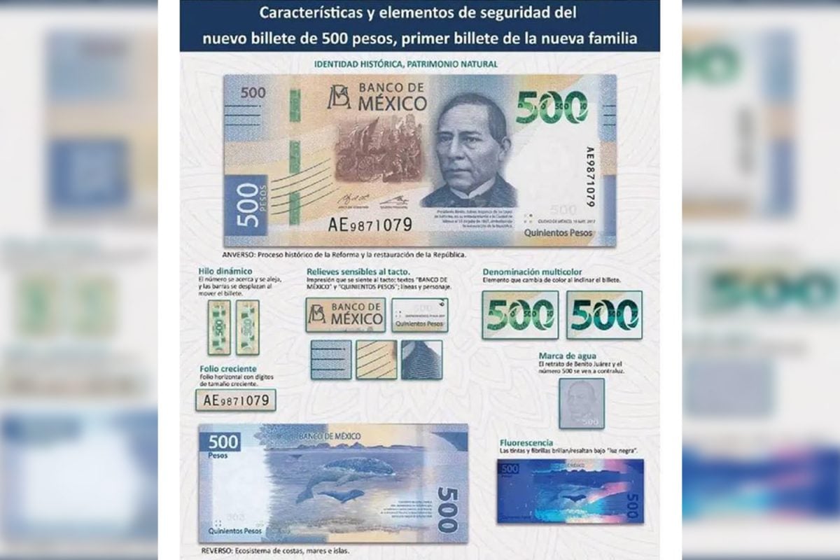 Lanzan nuevo billete de 500 pesos con imagen de Benito Juárez México