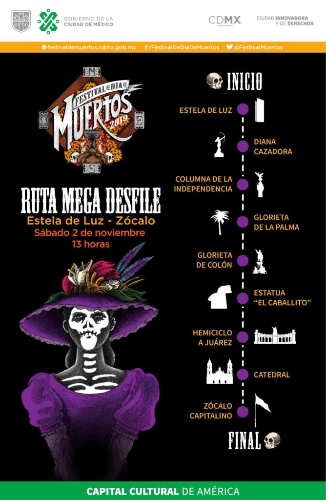 Gran desfile de Día de Muertos 2019 ruta, horarios y
