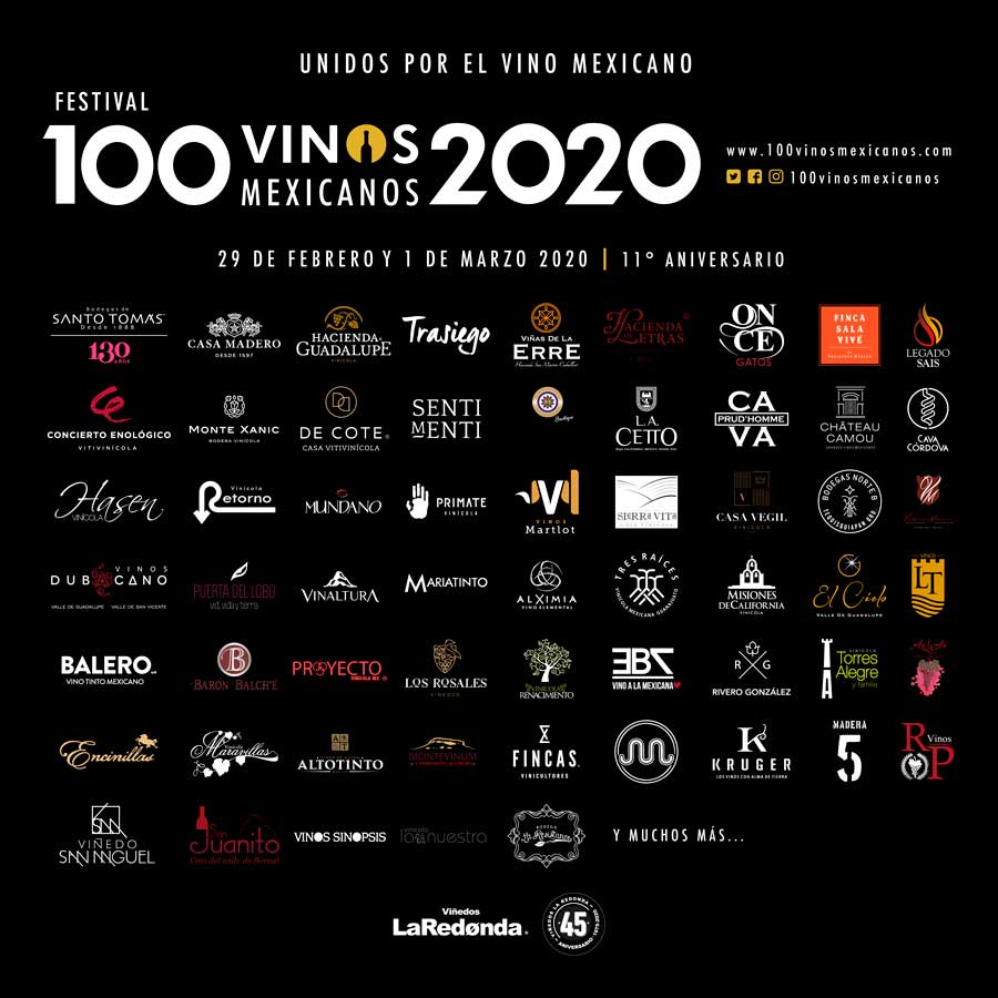 Festival 100 Vinos Mexicanos 2020 