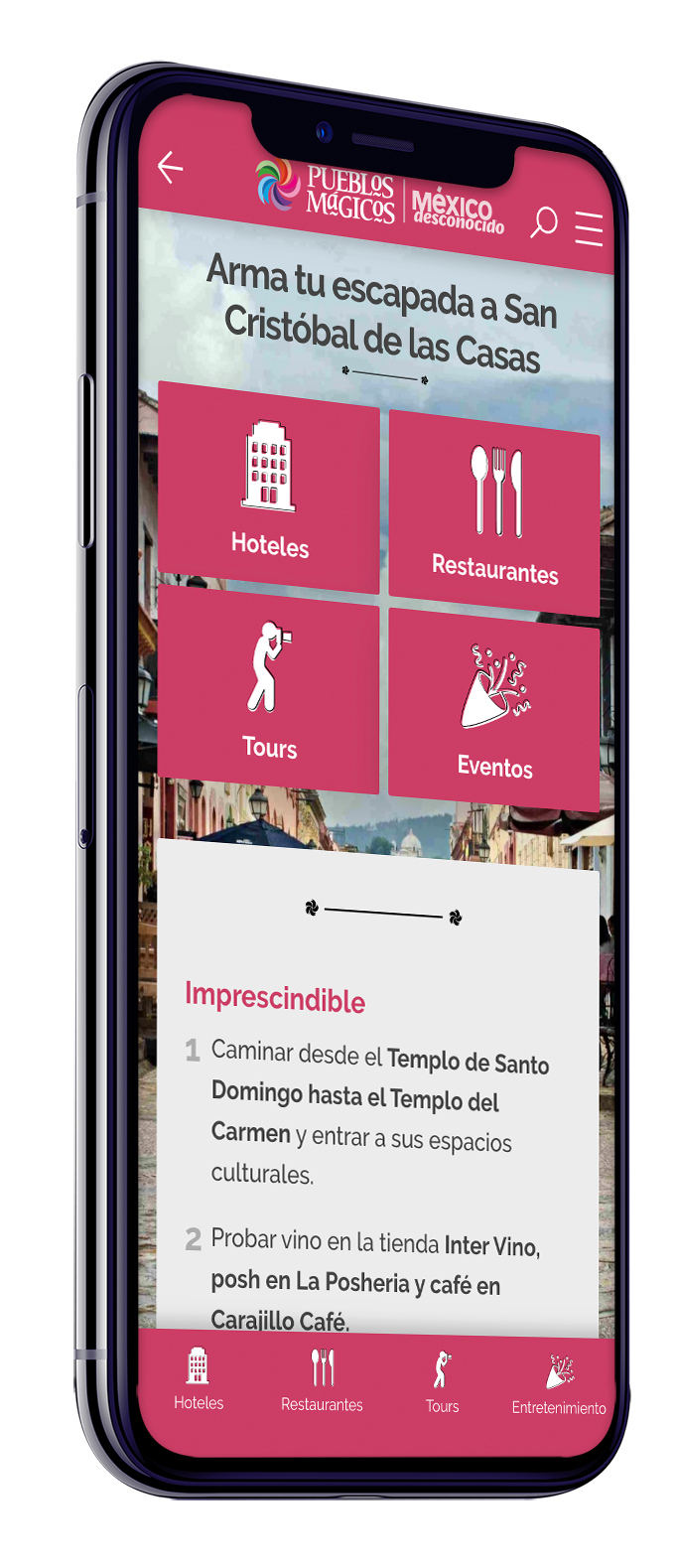 The most important thing is that you browse it and leave us your comments. Here we leave you the link: pueblosmagicosmexico.mx This WebApp was made in collaboration with the federal Ministry of Tourism.