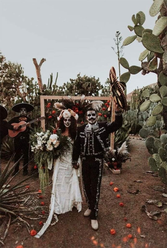 Boda temática inspirada en Día de Muertos, las mejores fotos - México  Desconocido