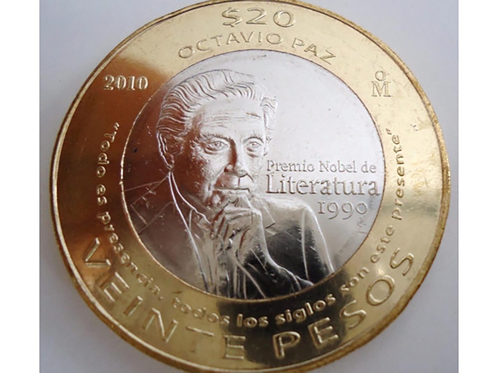 Octavio Paz causa sensación por las monedas de 20 pesos que lo conmemoran -  México Desconocido