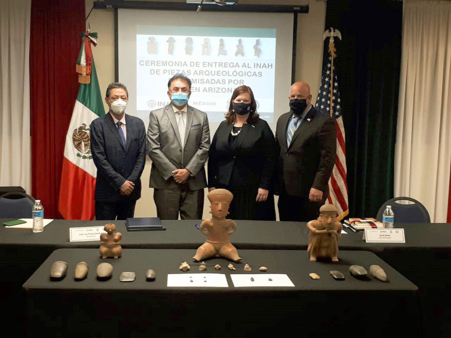 Regresan 280 piezas arqueológicas a México