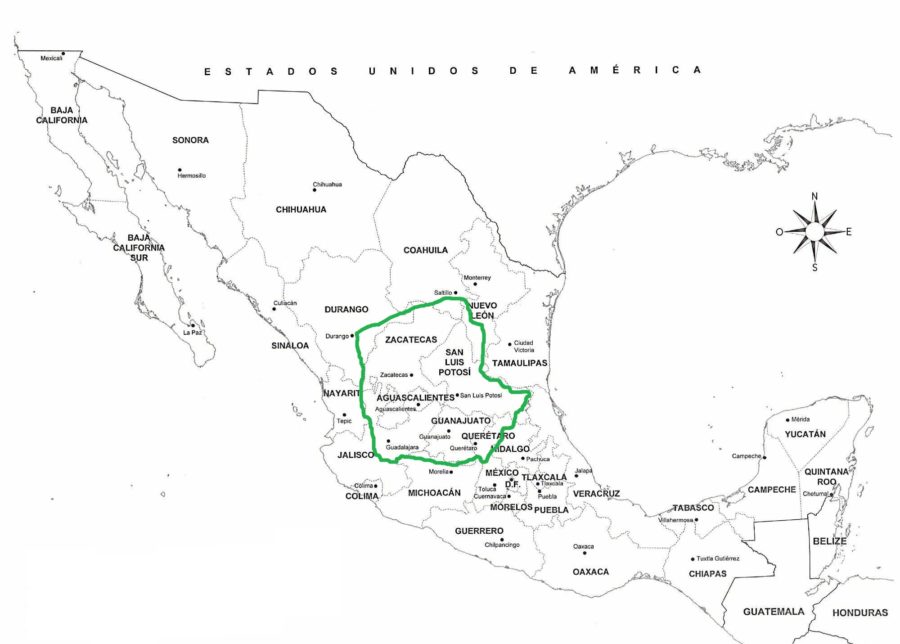 Mapa de la Gran Chichimeca