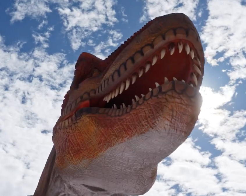 cabeza de trex en chimalpark