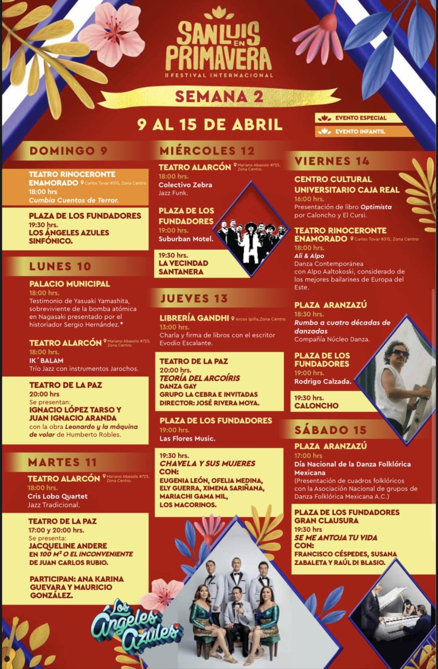 Festival San Luis en Primavera 2023 tendrá conciertos de Los Ángeles