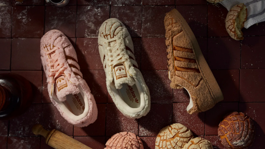 These are the 'Conchadidas', Adidas sneakers shaped like Mexican sweet bread