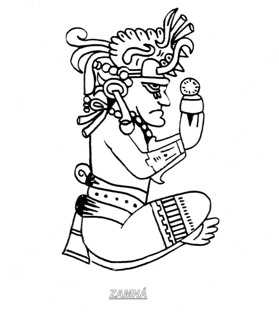 Representación del dios Zamná maya 