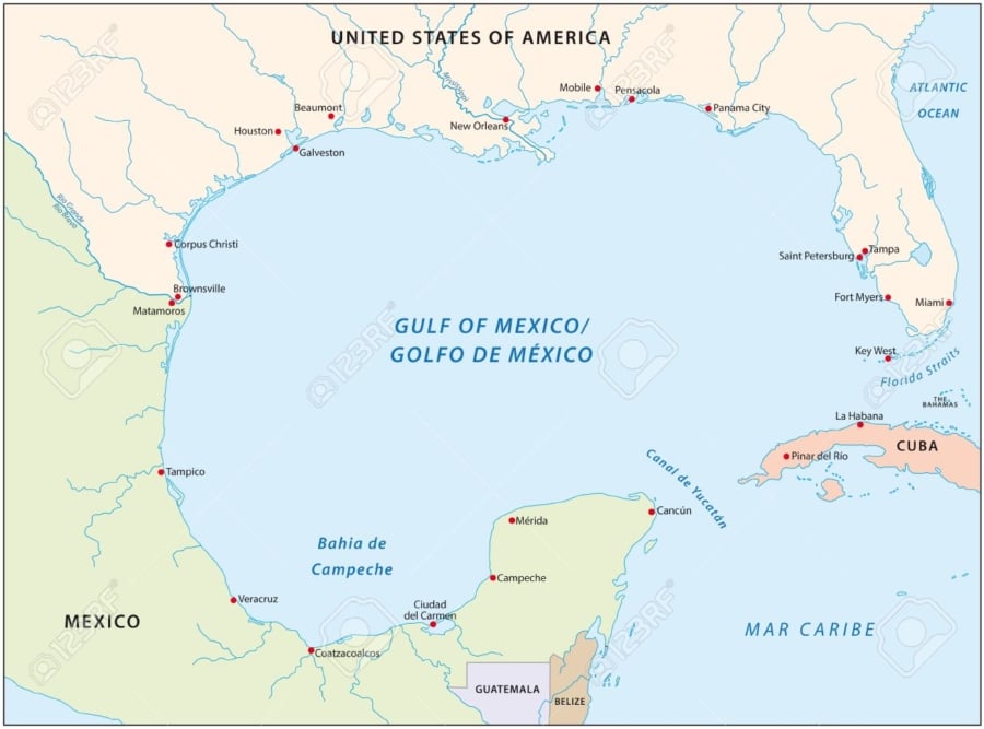 Golfo de México mapa