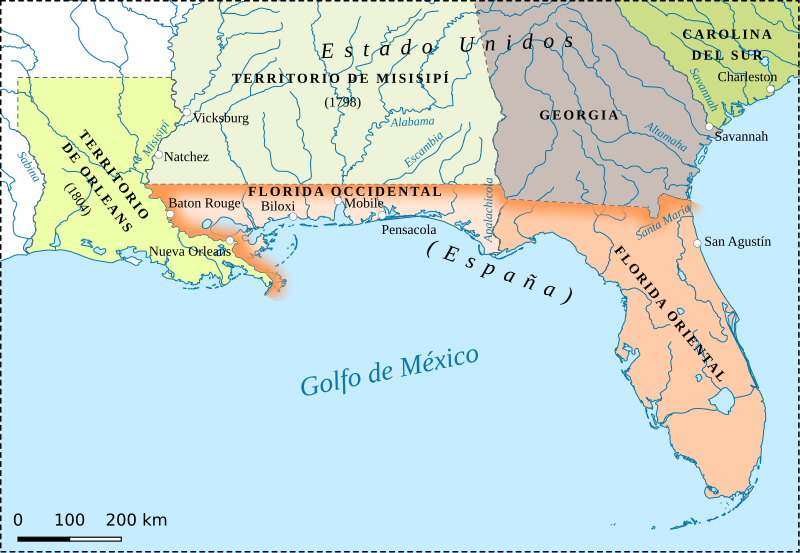La Florida española fue cedida entre 1819 y 1821