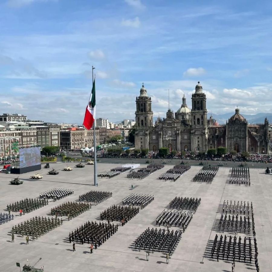 The September 16 parade route goes from the Zócalo plateau to Campo Marte