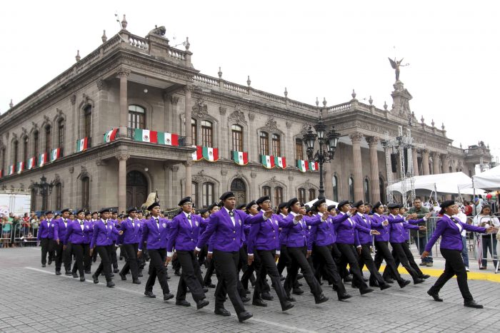 The Mexican military parade in Monterrey, 2018
