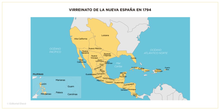 Map of New Spain 