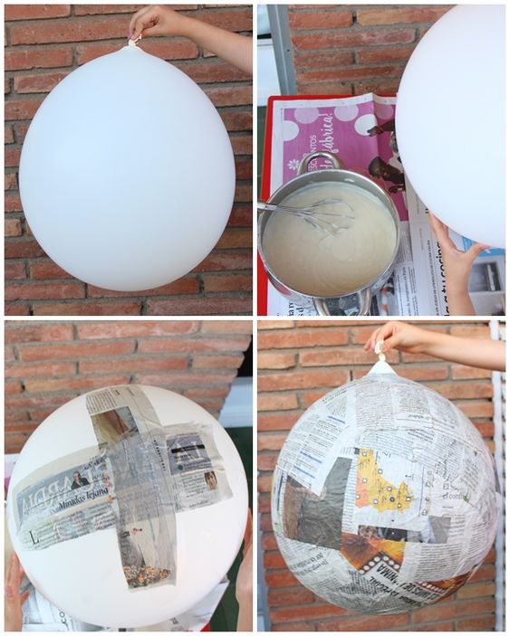 With the balloon technique we show you how to make a simple piñata