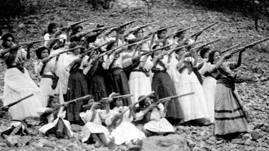 Women took up arms and fought shoulder to shoulder with men.
