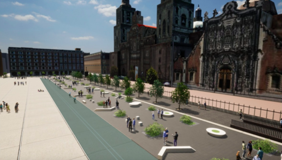 Zócalo peatonal