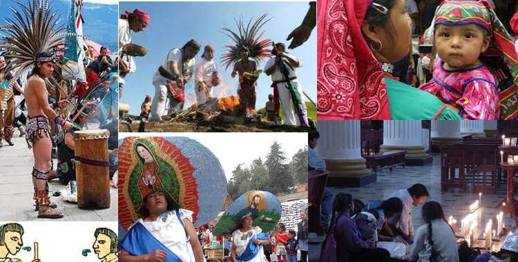 Collage de pueblos nahuas de México