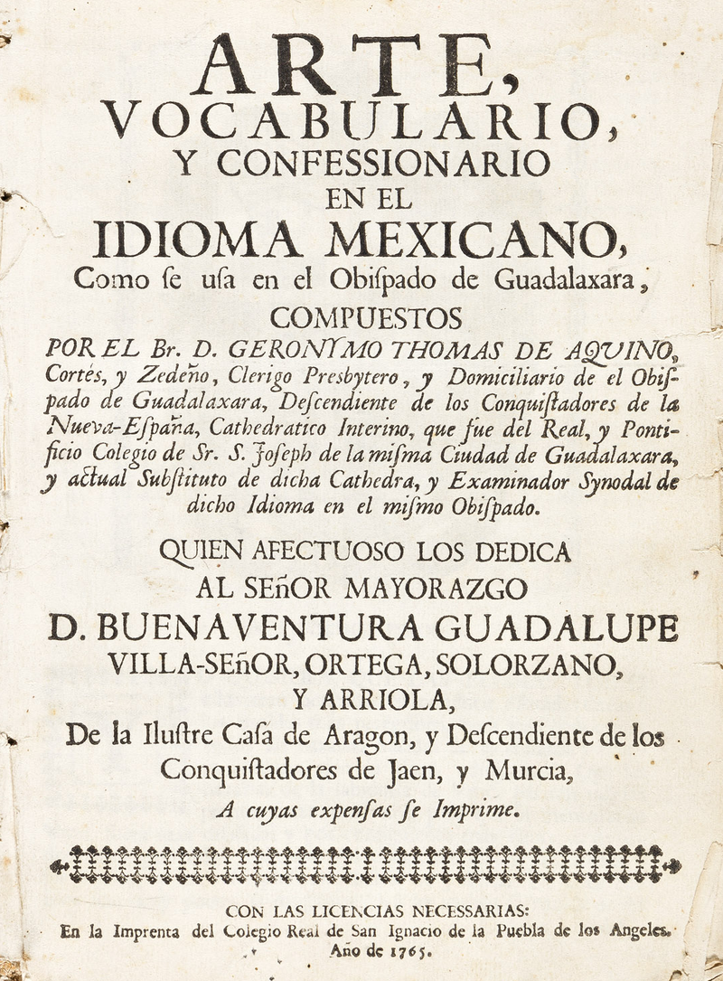 El náhuatl, también llamado idioma mexicano, fue muy estudiado en el periodo colonial 