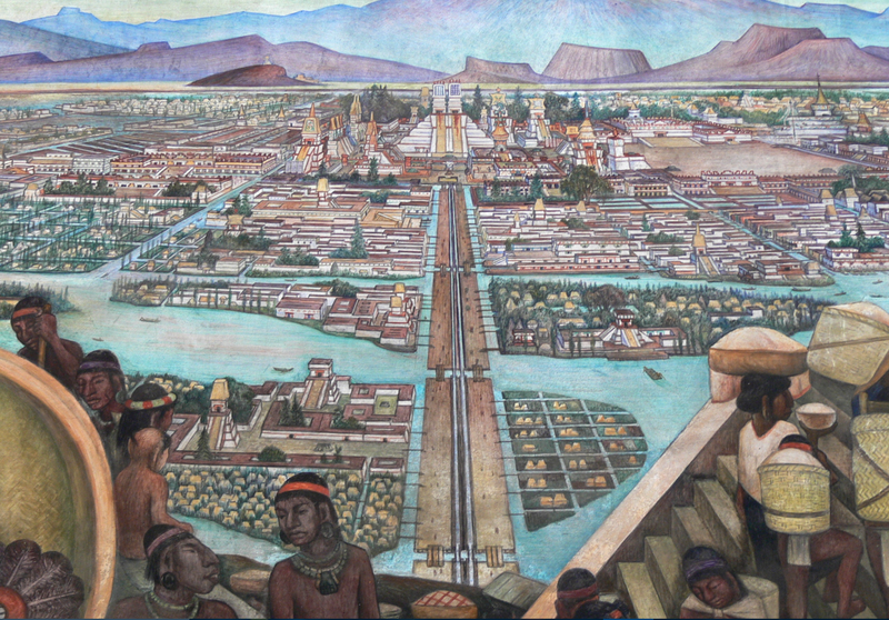 Mural de Diego Rivera de México-Tenochtitlán