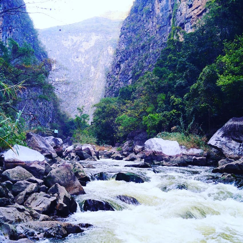 Afluente del río Moctezuma, el cual se convierte en el río Pánuco 