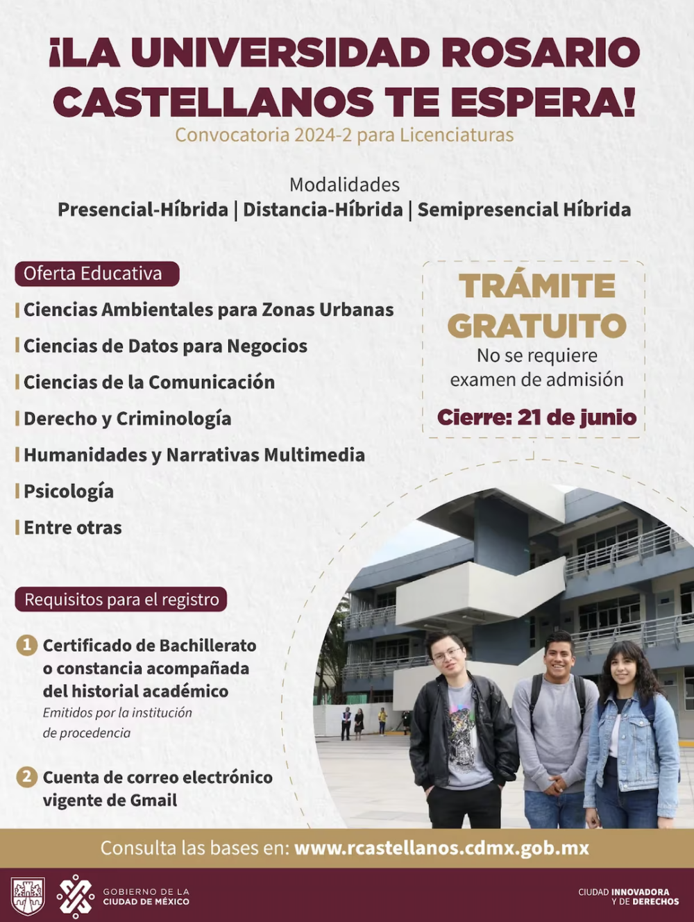 Universidad Rosario Castellanos, carreras y planteles México Desconocido