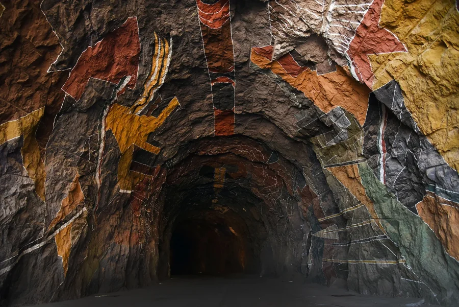 mural en la cueva huites sinaloa