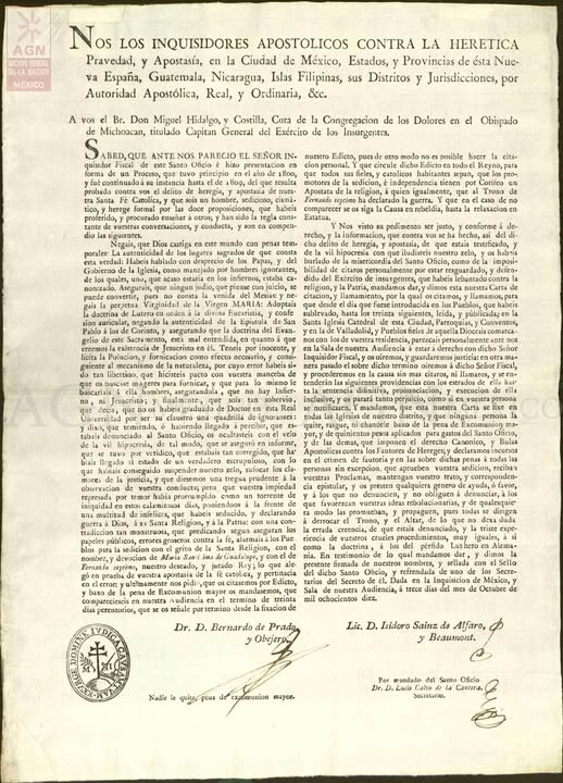 Excomunión de Miguel Hidalgo