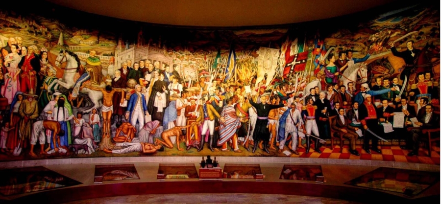 Pese a que Hidalgo es recordado como el Padre de la Patria, sus opositores desataron una campaña feroz para desprestigiarlo. Retablo de Independencia de Juan O'Gorman, vía Pexels. 