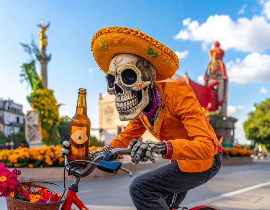 Firefly_Generar una imagen caricatura de una calavera masculina y de estilo mexicano paseando 636847 (1)