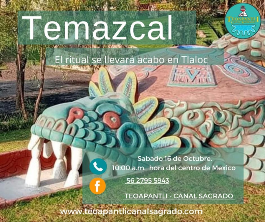 Para participar en uno de los temazcales es necesario contactar directamente a Teopantli a través de sus redes sociales. Facebook Teoapantli Canal Sagrado.