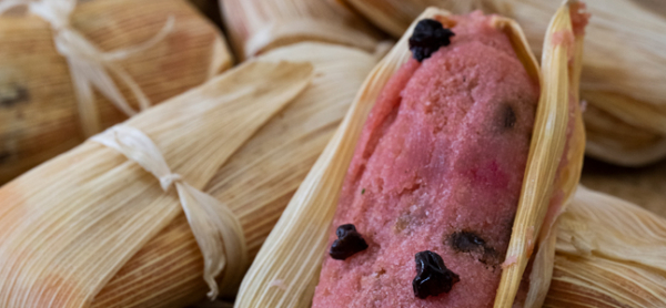 tamal rosa de dulce