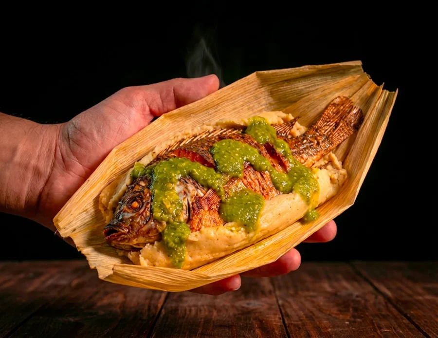 tamal de mojarra, de lo mejor de la cocina prehispánica morelense