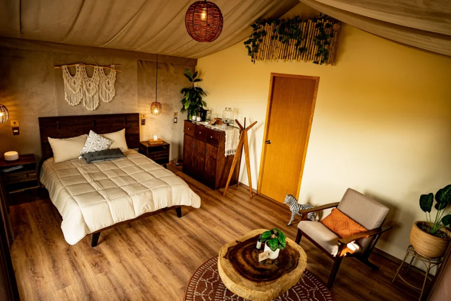 así es el glamping con jirafas