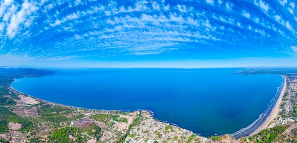 panorámica de la bahía de matanchén en Nayarit