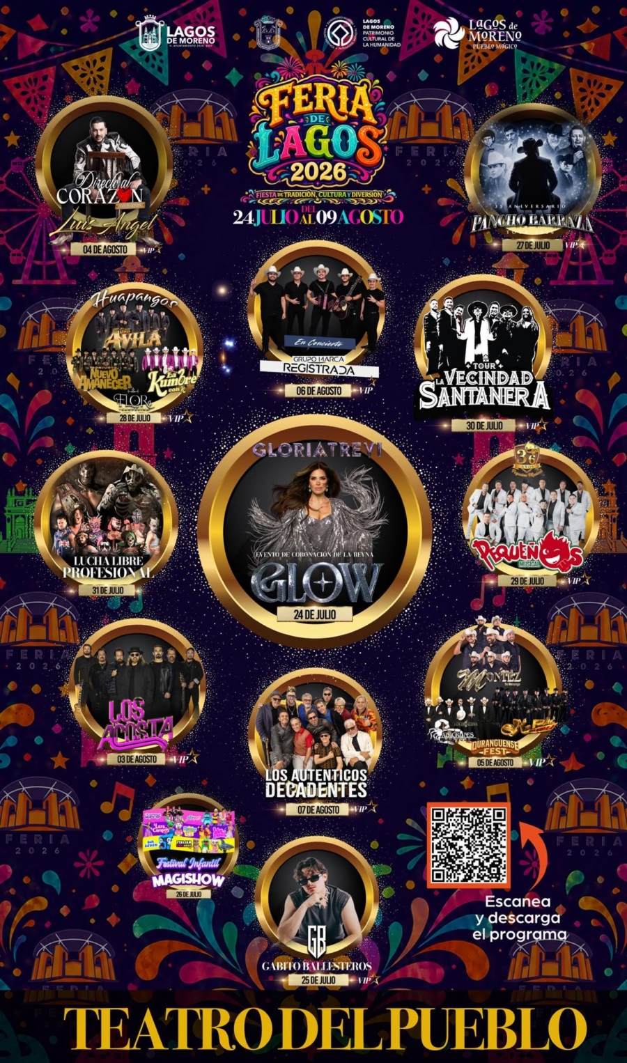 cartelera artística de la feria lagos de moreno 2026